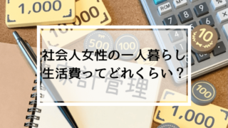 社会人OLの一人暮らし生活費
