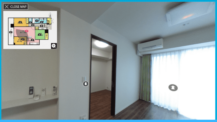 360度パノラマで賃貸物件を内覧