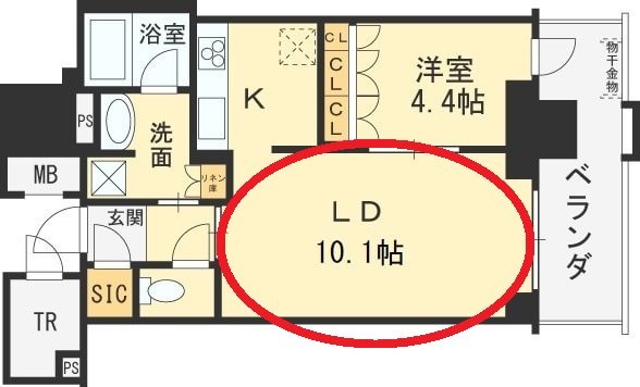 ブランズタワー梅田North　LD図面