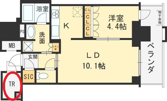 ブランズタワー梅田North　トランクルーム図面