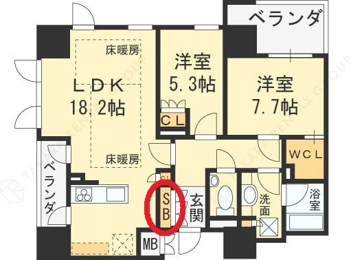 プレミスト梅田NORTH　間取り（シューズボックス）