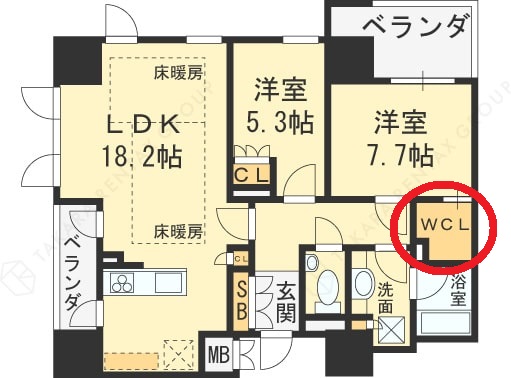 プレミスト梅田NORTH　間取り（ウォークインクローゼット）