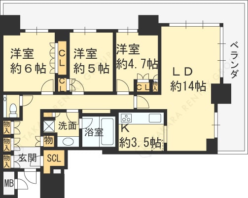 3LDK図面