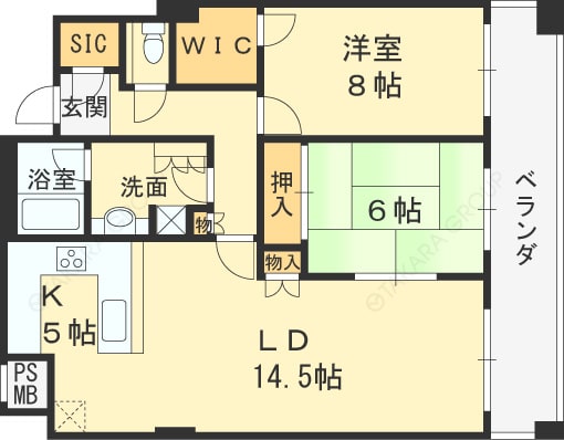 2LDK　図面