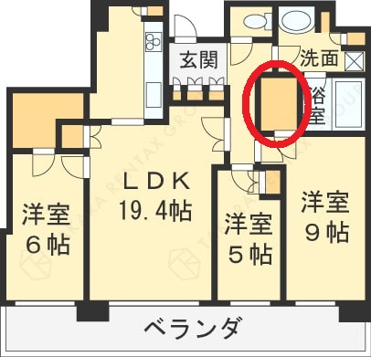 ザ・パークハウス中之島タワー　図面（洋室）