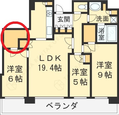 グランドメゾン新梅田タワー　図面（ウォークインクローゼット