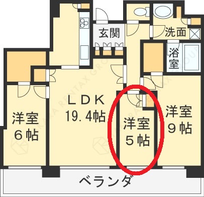 ザ・パークハウス中之島タワー　洋室