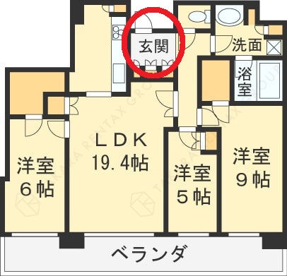 ザ・パークハウス中之島タワー　図面（玄関）