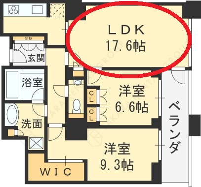 グランフロント大阪オーナーズタワー　図面（LDK）