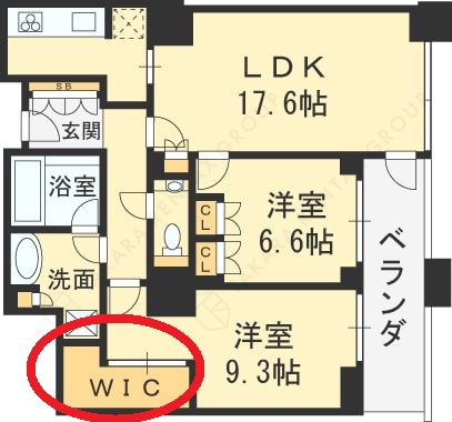 グランフロント大阪オーナーズタワー　図面（ウォークインクローゼット）
