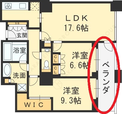 グランフロント大阪オーナーズタワー　図面（バルコニー）