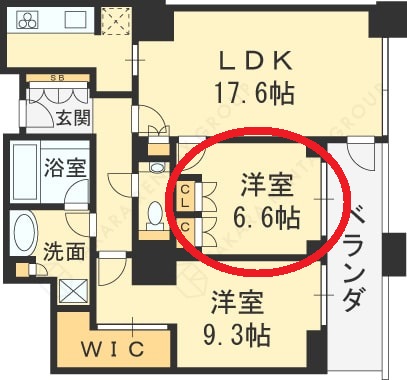 グランフロント大阪オーナーズタワー　図面（洋室）