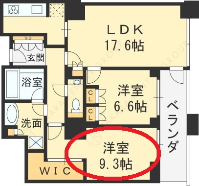 グランフロント大阪オーナーズタワー　図面（洋室）