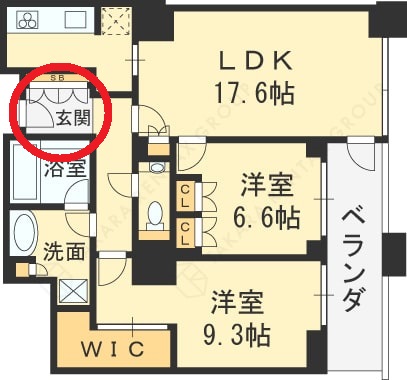 グランドメゾン新梅田タワー　図面（玄関）
