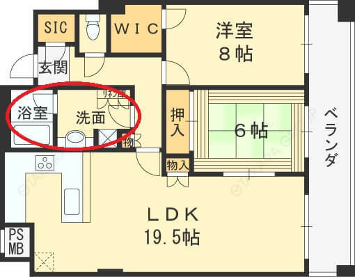 N.4 TOWER 2LDKの脱衣所・浴室