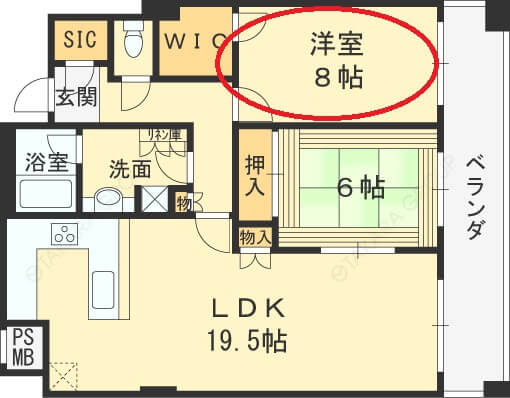 N.4 TOWER 2LDKの洋室