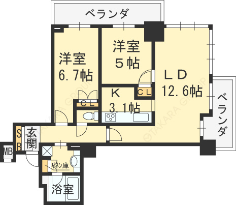 アデニウムタワー間取り